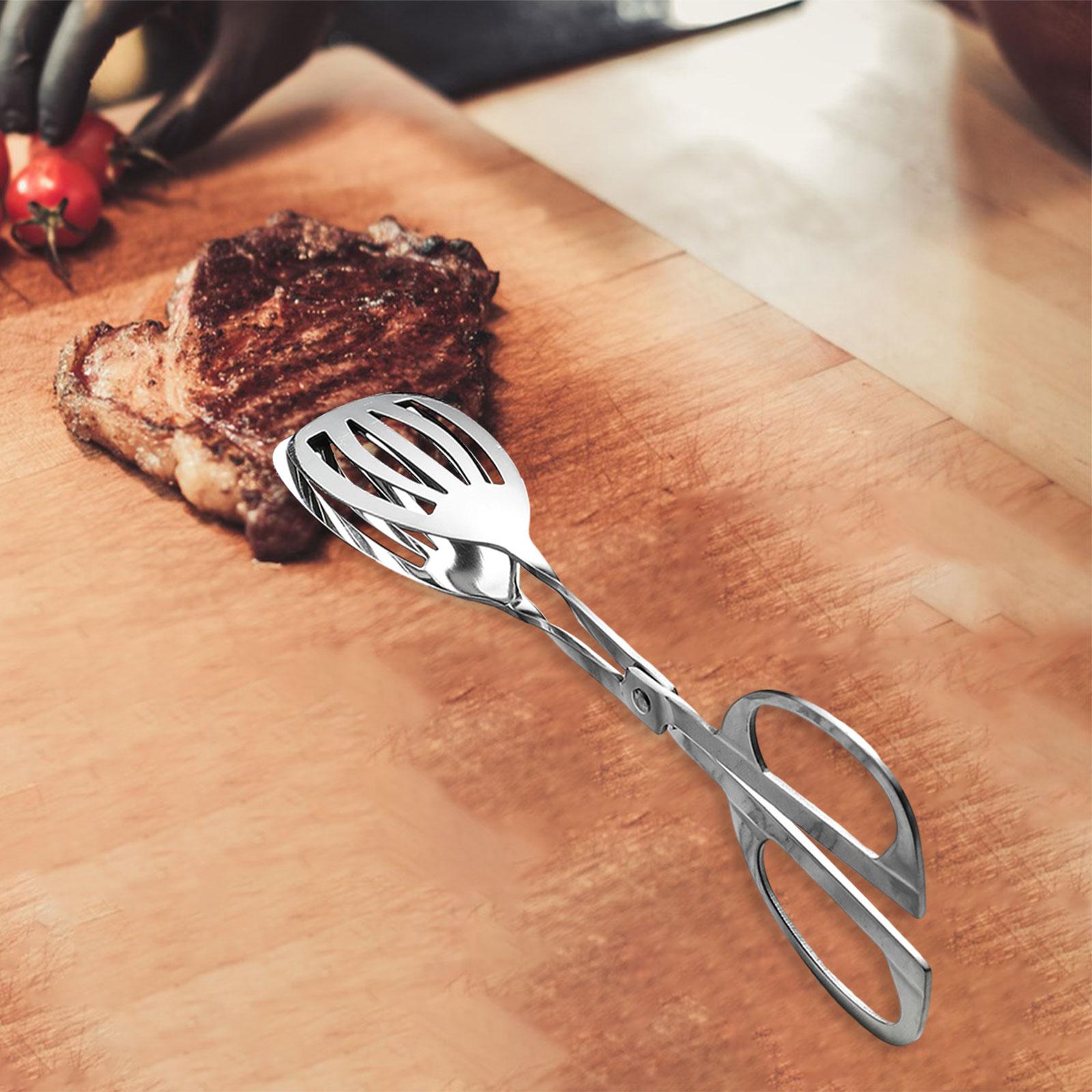 

Buffet Kitchen Tongs with Non Slip Handle Salad Steak Clip Catering Utensil Food Tongs for Cake Baking Steak Cooking BBQ
