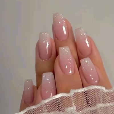 24 Stück künstliche Nägel mit 1 Nagelkleber und 1 Nagelfeile
