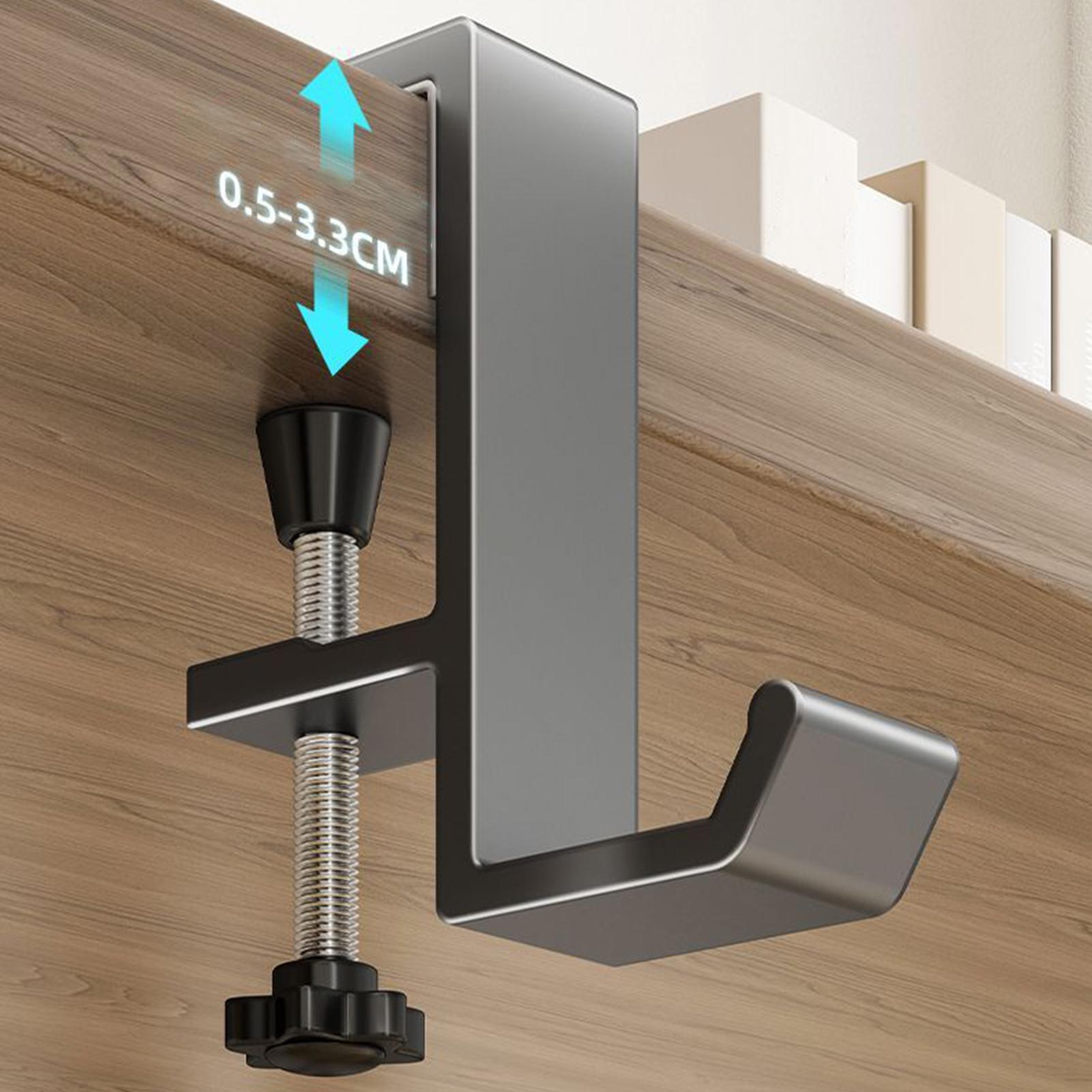 1pcs Adjustable Desk Edge Hook Gaming Headset Desk Hanger Backpack Storage Hanging Hook Holder Punch-free Home Universal Hook CN