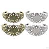 2 Piece DIY Filigree Flower Bracelets Bangle Blank Base Oval Cabochons Charms Bezel Tray Setting