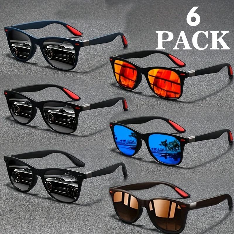 6pcs Fashion Glasses for Men Women Retro Square Ideal for Parties Gifts Street Pography Holiday Costumes Stylish Eyewear