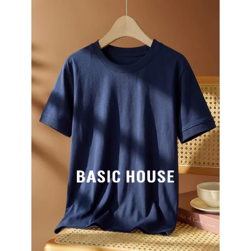 Basic House Women s Pure Cotton Round Neck T-Shirt M