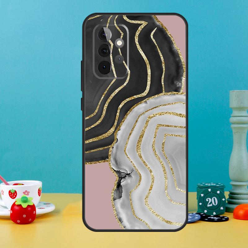 Luxury Gold Foil Art Case For Samsung Galaxy A25 A54 A34 A14 A52 A32 A12 A13 A33 A53 A15 A16 A36 A56 A26 A05 A35 A55