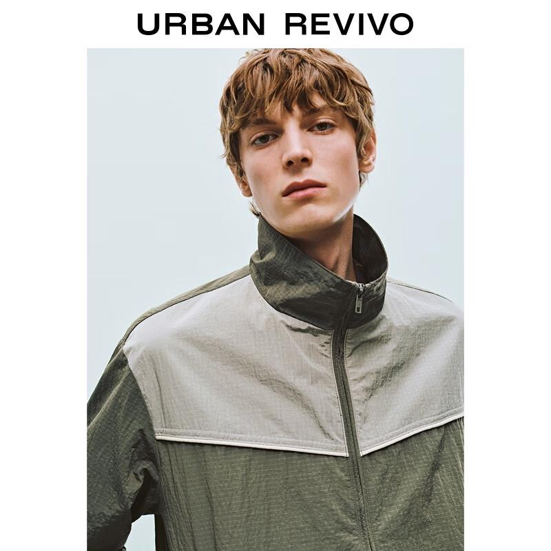 UR 2025 Men's Autumn Plaid Patchwork Loose Jacket