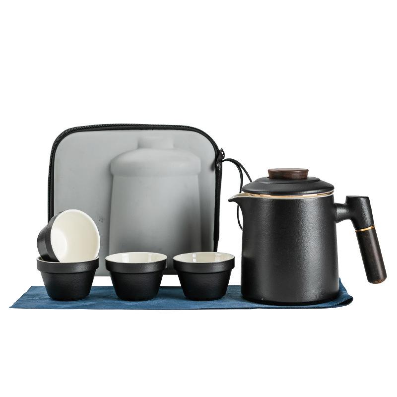Outdoor portable travel tea set storage bag Kung Fu tea set simple teapot tea cup gift box