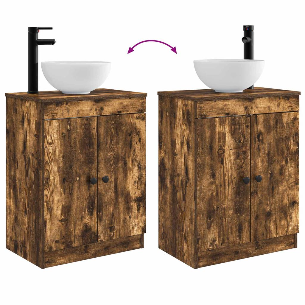 Bathroom Vanity with Sink Smoked Oak