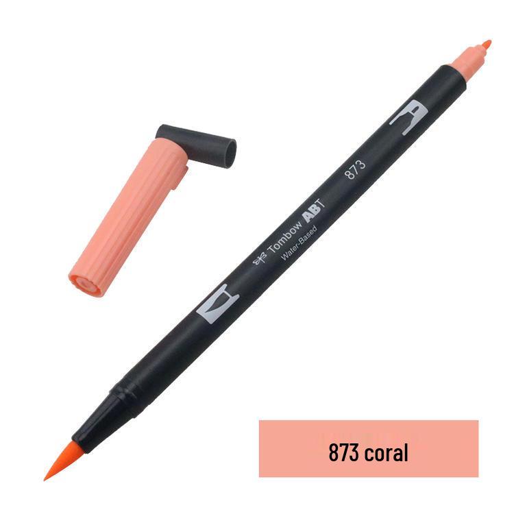 Tombow ABT Warm Color Double-Ended Watercolor Brush Pen for Students