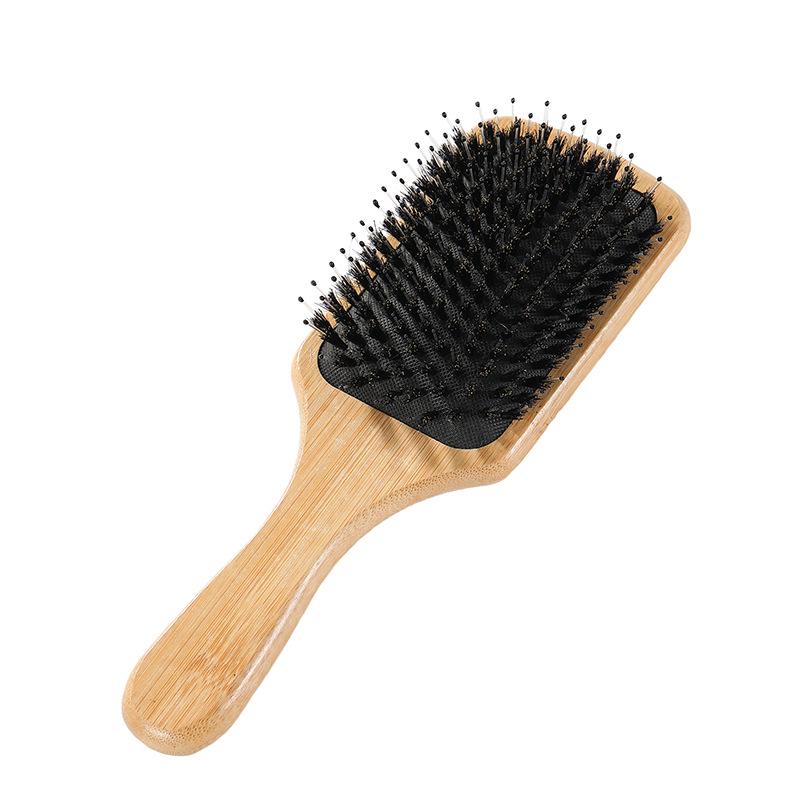 Nanzhu Pig Bristle Cushion Comb - Large Oval Scalp Massage Airbag Hairbrush