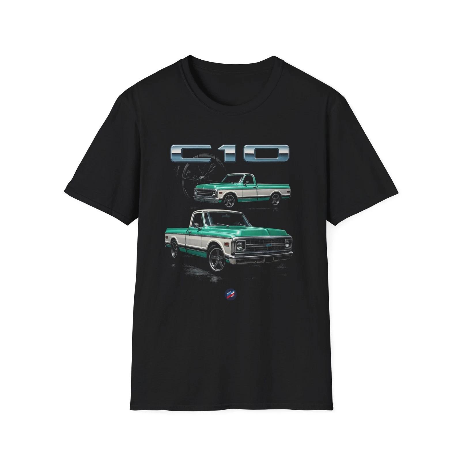 1969 Chevy C10 Green Pickup Truck Shirt Classic C10 T-Shirt Slammed Vintage Tee XXL