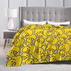 Yellow Duck Plush Blanket Child  Flannel Bedding Throws For Living Room Warm Custom Quality Bedspread Birthday Present