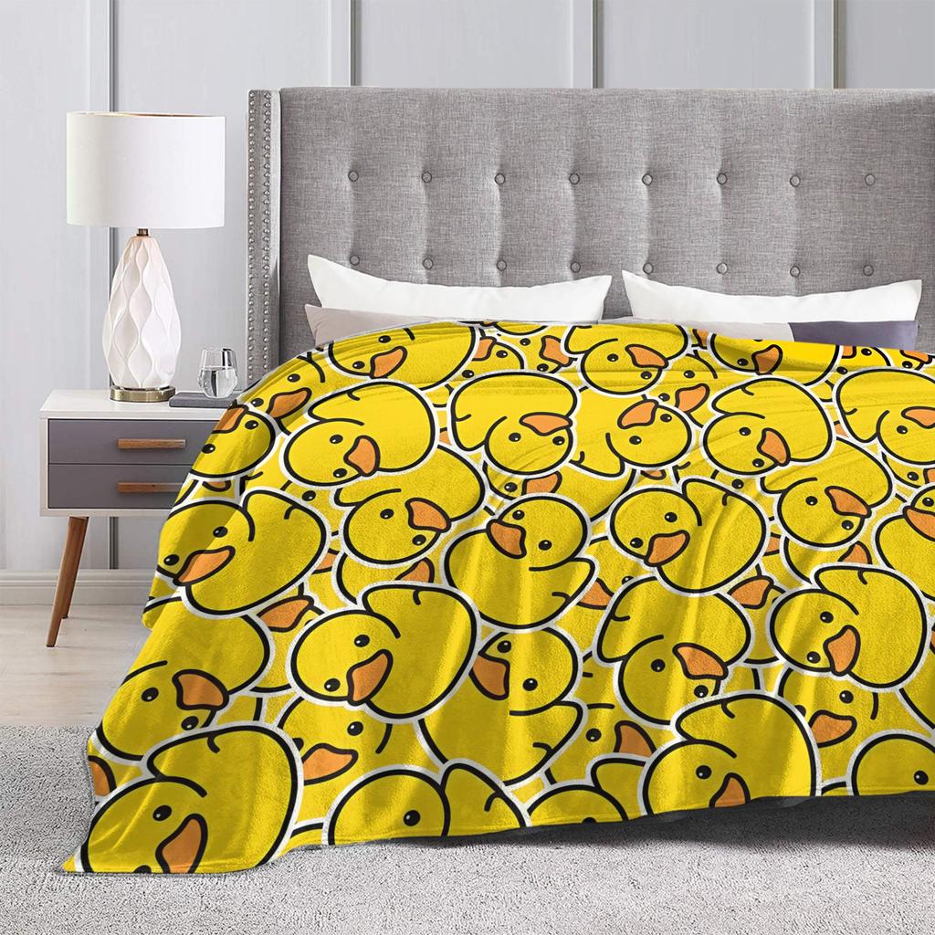 Yellow Duck Plush Blanket Child  Flannel Bedding Throws For Living Room Warm Custom Quality Bedspread Birthday Present