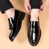Men's Dress Shoes Business Leather Shoes Slip on Comfortable Casual Shoes Soft Sole Black Wedding Shoe Plus Size Office Loafers