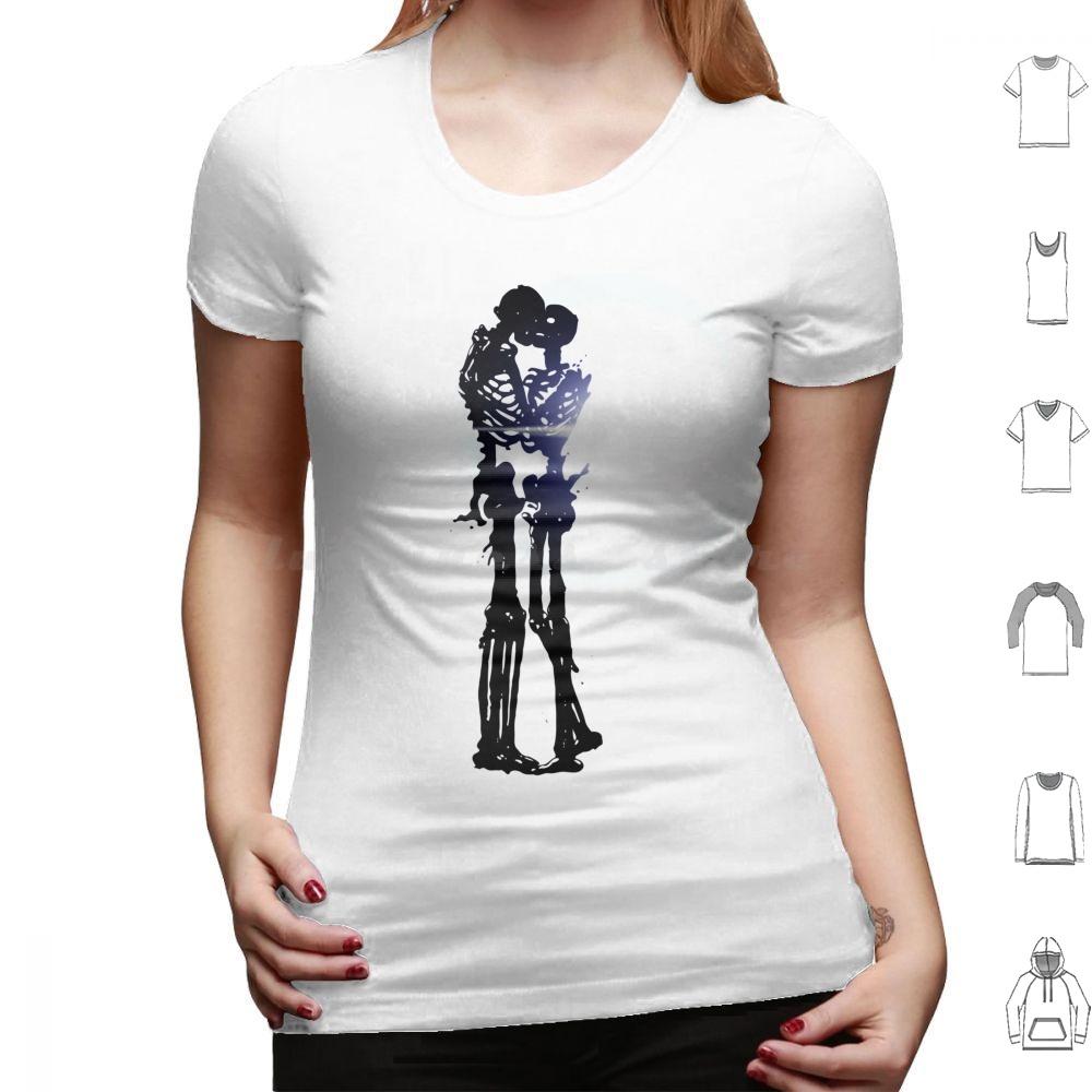 Skeleton Kiss Lens Flare Nuclear Love Skull T Shirt Cotton Men Women DIY Print Skeleton Kiss Kissing Skeletons Nuclear Atomic