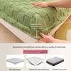 Thickening Soft Warm Fitted Sheet Elastic Mattress Cover Fluffy Coral Fleece Bed Linen Winter Couple Luxury Double Bed Bedding