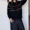 Korean Style Soft Knit Cardigan for Women - Fluffy Horn Button, Retro Embroidery, Lazy Style Sweater for Autumn/Winter