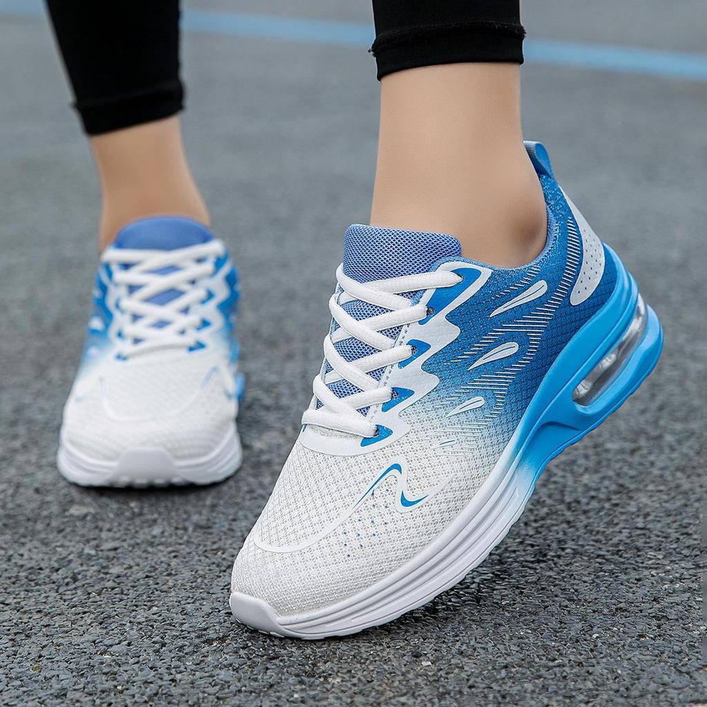 Spring Sports Running Shoes Mesh Mesh Breathable Sneakers for Women Air Cushion Shoes Ladies Lightweight Gym Casual Tennis Shoes
