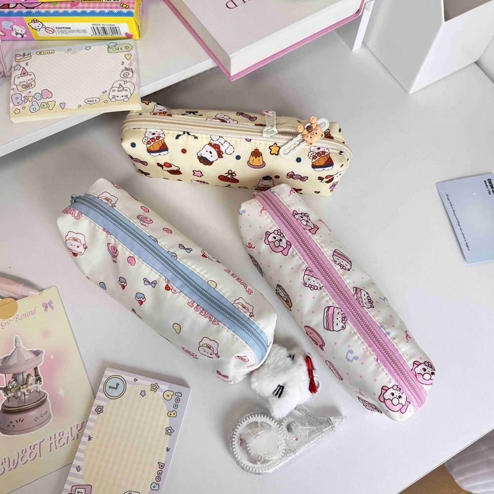 Large Capacity Stationery Storage Bag Cartoon Pen Box Fashion Pencil Case  School Office Supplies