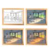 INS Deco Led Light Painting USB Plug Dimming Wall Artwork Table Lamp Gift Indoor Sunlight Window Wooden Photo Night Luminous