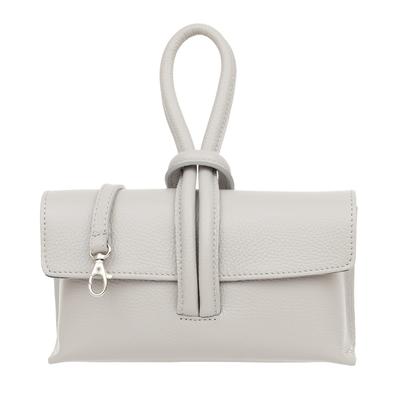 Women's Leather Handbag Vera Pelle Nodo Grey