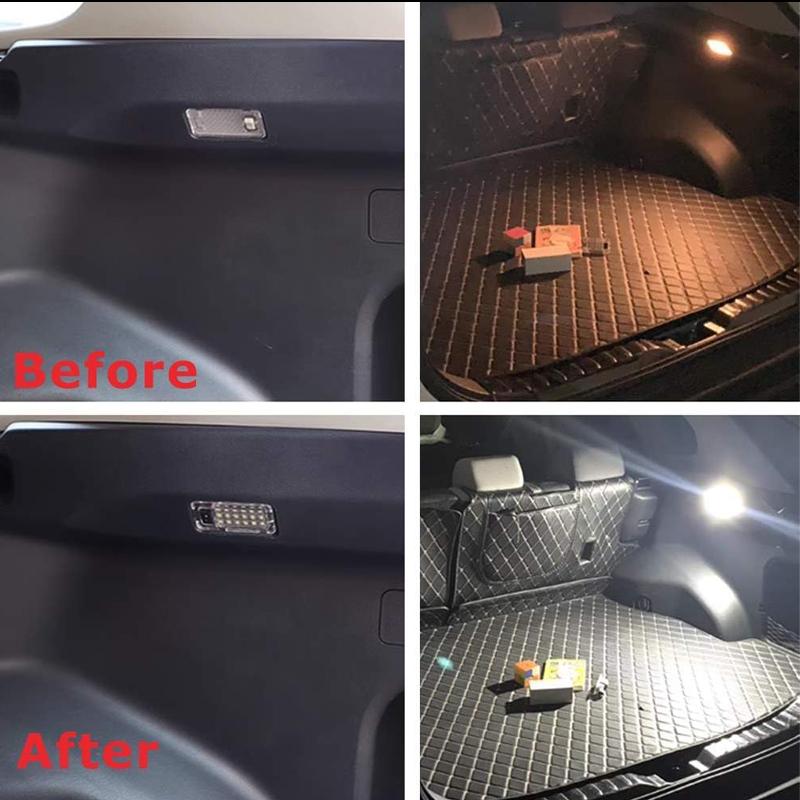1PC Xenon White LED Trunk Cargo Area Light w/Switch Compatible With For Newer Lexus,Newer For Toyota w/Single LED Room Lamp