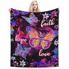 Butterfly Blanket Soft Plush Fleece Throw Blankets Cozy Fuzzy Butterfly Stuff Bedding Gifts for Women Girls Boys Kids Adults 40"X50"