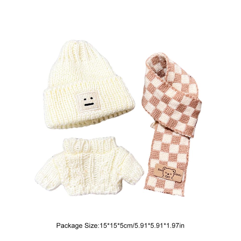 17CM Plush Doll Clothes Kawaii Doll Clothes Plush Doll Changing Clothes Cartoon Cute Clothes Dolls Accessories DIY Skirt Game