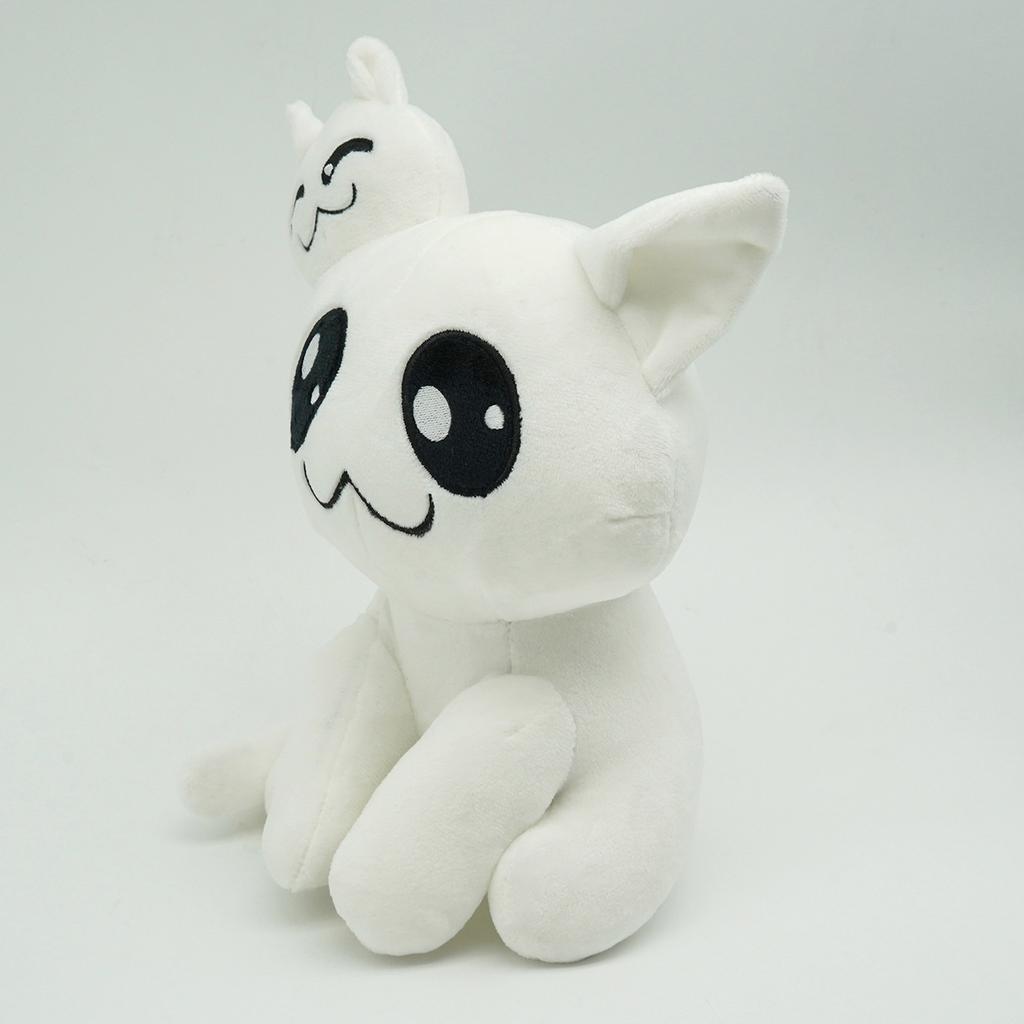 Mewgenics Plüsch Weiße Katze Geist Kuscheltier Puppe, Niedlicher Geist Kätzchen Weiches Plüschtier, Geschenk für Kinder, 20cm