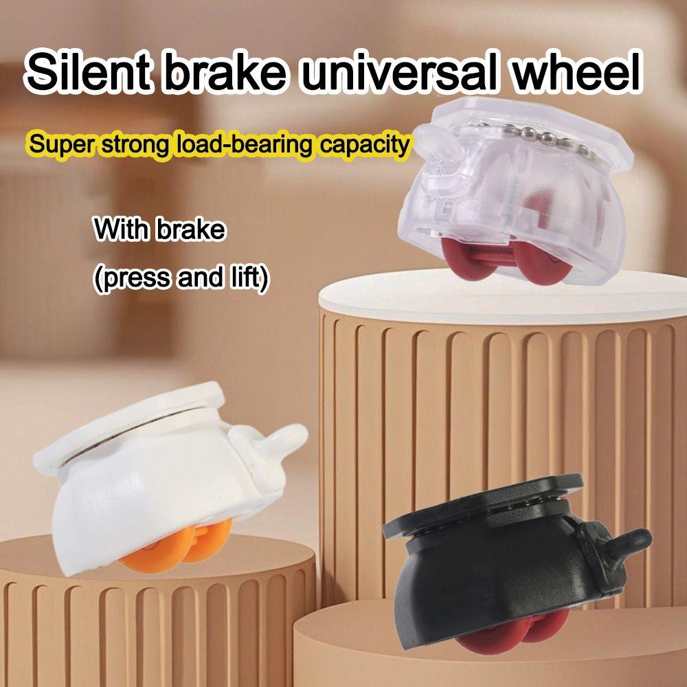 4PCS with Brake Furniture Casters Wheels Self Adhesive Pulley Base Furniture Move Accessories
