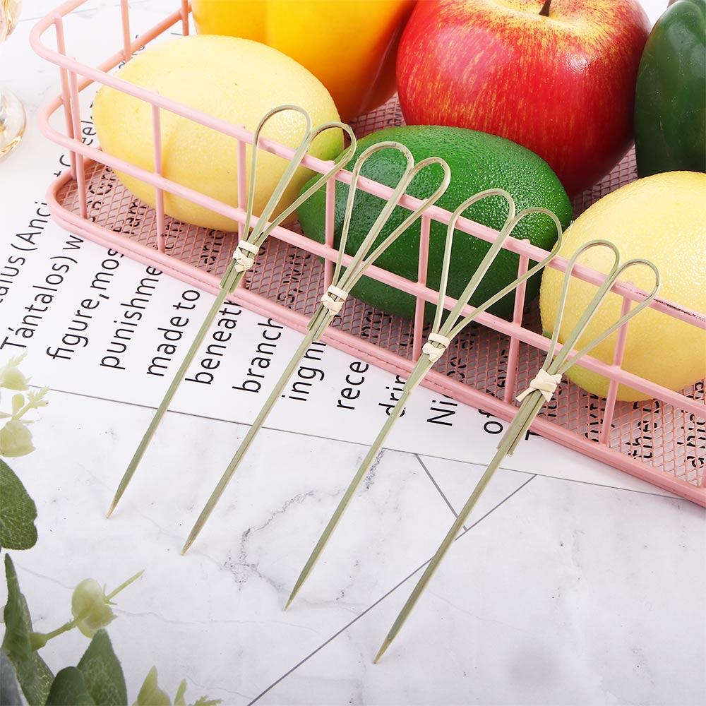 

Snacks Barbeque Bamboo Eco-friendly Scissor Shaped Decorative Sticks Skewer Picks Toothpick