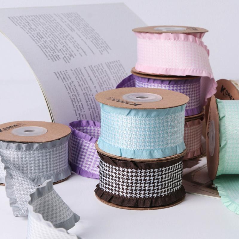Factory Multicolour Ruffled Polyester Ribbon for Gift Box Packing