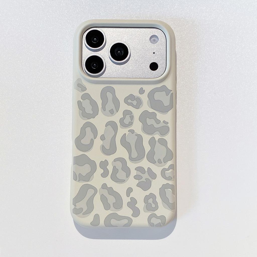 Liquid Silicone Leopard Print Soft Case For Apple iPhone 17 Air 16Pro 15 14Plus 13 Pro Max 16ProMax Protection Cover Shockproof Aesthetic Funda