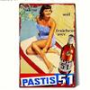 Vintage  Pastis Metal Sign  Rustic Tin Poster D Wall Art for Bar Cafe Decor X Inch with Hangers