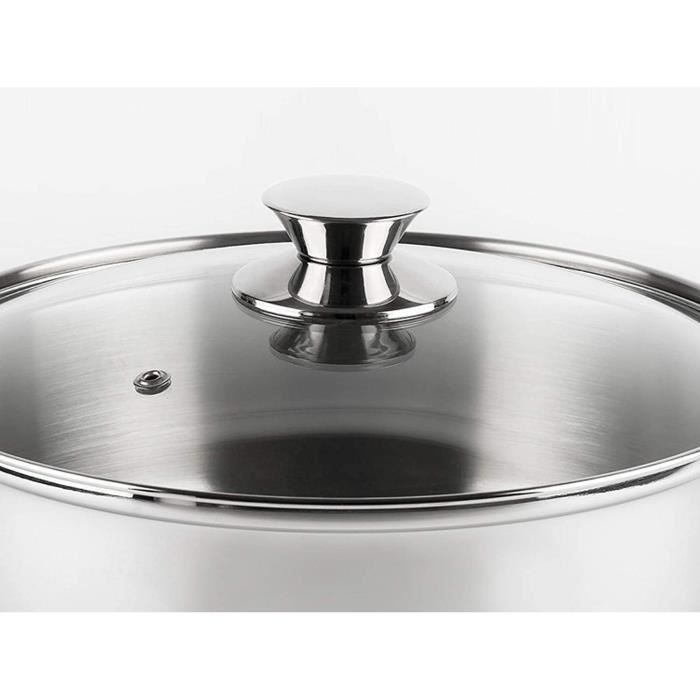 Casserole - vier - ci30 - 30 cm - acier inoxydable 18/10 - induction