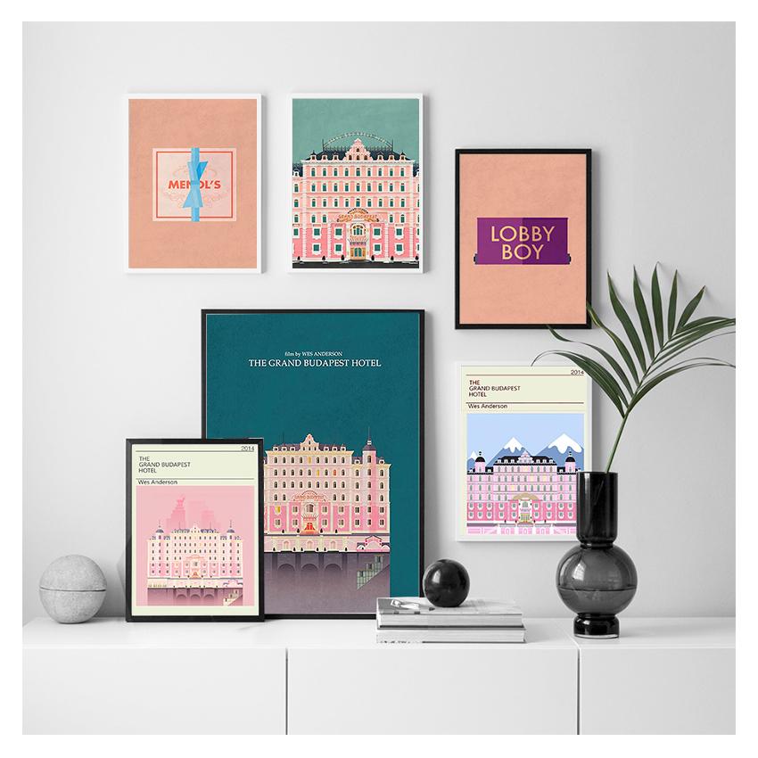 Grand Budapest Hotel Vintage Classic Movie HD Print Poster Modulares Bild Leinwand Schlafzimmer Wohnkultur Nordische Wandkunst Malerei