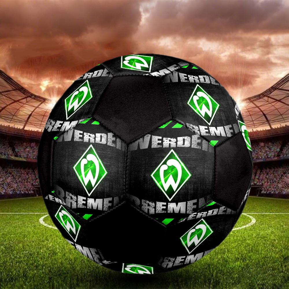 SV Werder Bremen Indoor Soccer Ball Colorful All Ages Size 5 Machine Stitched PVC Competition Ready Durable High-Bounce