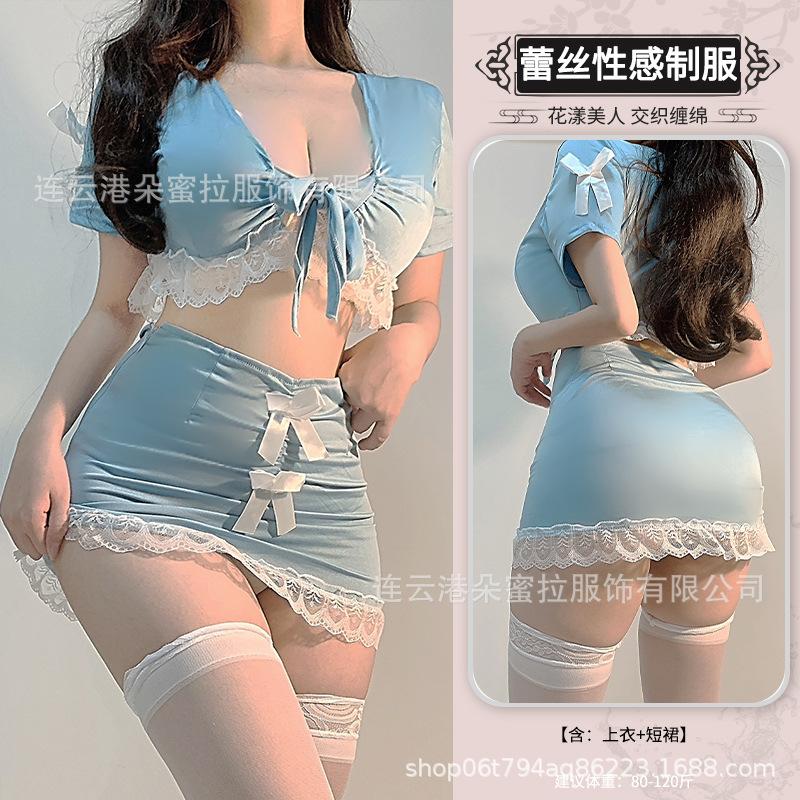 Wholesale Sex Uniform Passion Sexy Secretary Split Suit Nightclub Hip Skirt Underwear Student JK Uniform