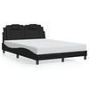 Viana  Bed Frame with LED Lighting without Mattress Black 140x200 cm