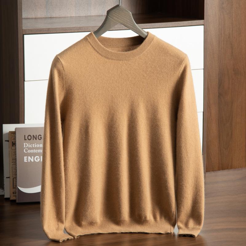 New cashmere sweater men's semi-turtleneck pure cashmere sweater men's loose bottoming cashmere knitted sweater