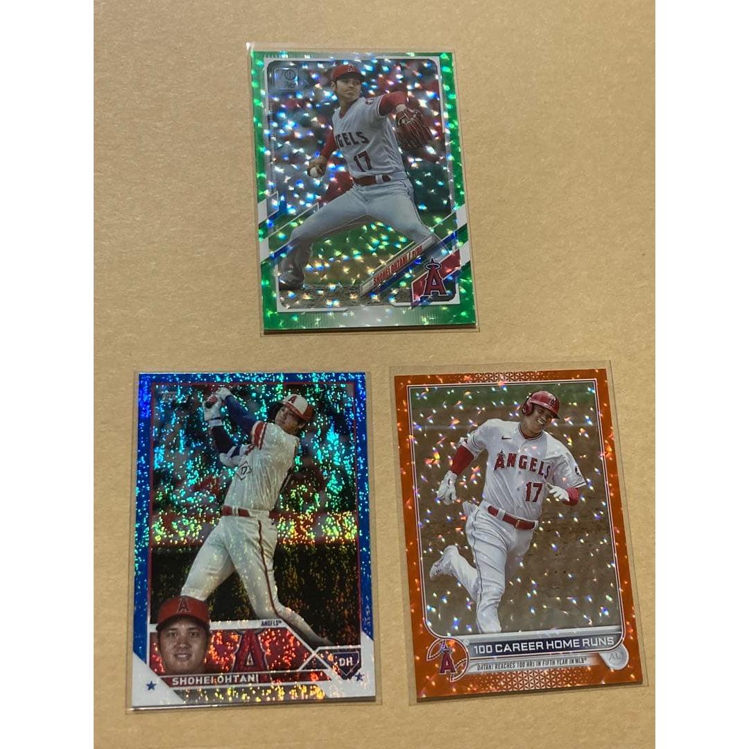 Used Shohei Otani Topps Serial Pitching, Batting and Running 3 Piece Set