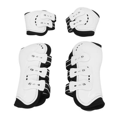 Botas de tendão de cavalo, botas ajustáveis de absorção de choque para cavalos, botas de boleto para perna