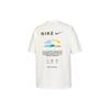 Nike T-shirt Homme Manches Courtes Col Rond Imprimé Logo Couleur Unie Épaules Tombantes Blanc HF6172-133