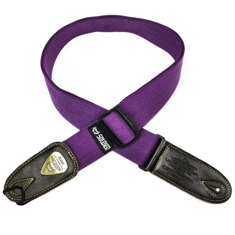 Unisex Soldier Canvas Guitar Strap for Acoustic, Bass, and Electric Guitars