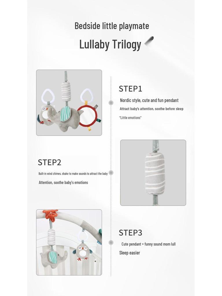 Aipinqi Nordic Baby Crib & Stroller Plush Clip Toy