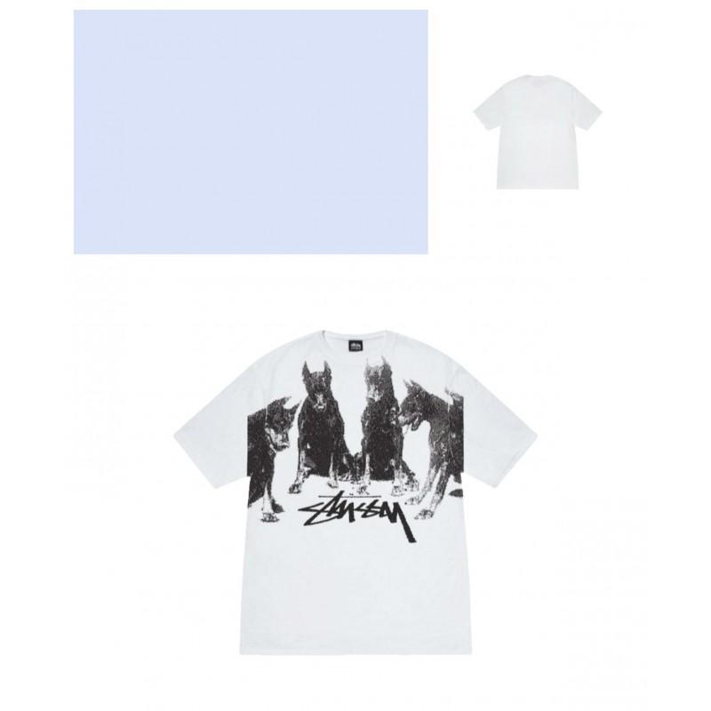 Mens Loose Fit Cotton Blend Short Sleeve T-Shirt With Cartoon Print Breathable Casual Tee Teens Adults
