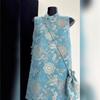 Blue Jacquard Satin Vest Women's Summer Shirt Luxury Fashion Improved Sleeveless Shirt