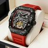 Marca de Luxo Estilo Esportivo Relógios Masculinos Homens Militares Relógio de Pulso Tourbillon Relógio Mecânico Automático Relogio Masculino