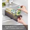 Yamazaki Tower Refrigerator Storage Case, Small, with Dividers, Black, W37.5 x D7.5 x H8.2cm, 1476, for Refrigerator Storage