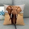 Cute Elephant - African Wildlife Digital Printing Short Plush Pillow Covers For Car Sofa Office Cushion Cover Home Goods