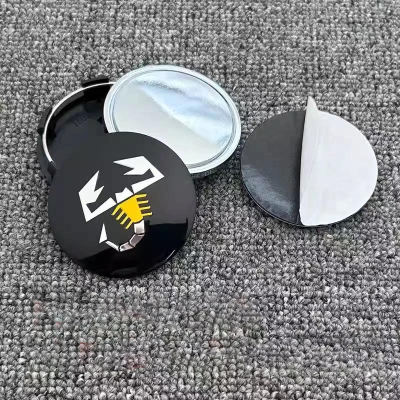 56mm Car Wheel Hub Cover Sticker Accessory For Fiat Abarth 500 Tipo FR Panda Argo Freemont Viaggio Bravo Punto Doblo Pulse Stilo