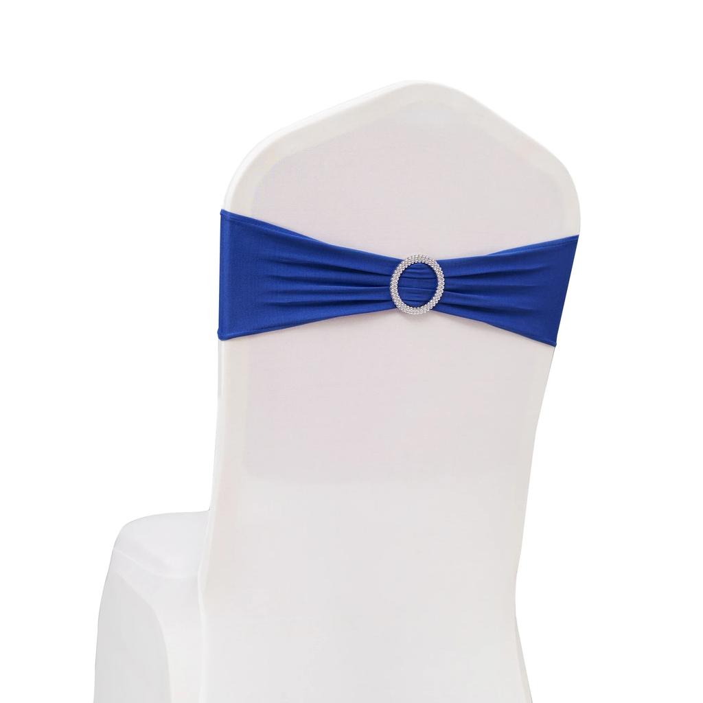 Chair Sashes Bows Wedding Lycra Chair Spandex Bands Stretch With Buckle For Chair Covers Decoration Party Dinner Banquet